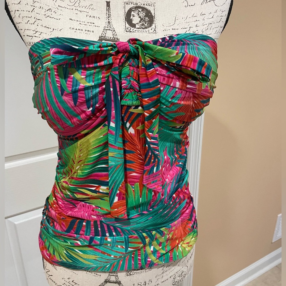 2Bamboo Tropical Tankini I’m gorgeous colors Medium - Picture 5 of 9